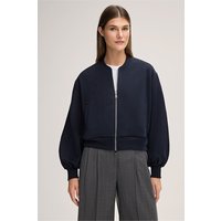 Baumwollmix-Zipp-Cardigan Blouson in Navy von windsor.