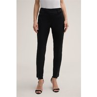 Baumwollstretch-Anzughose mit Umschlag in Schwarz von windsor.
