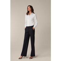 Baumwollstretch-Bluse mit Hemdkragen in Weiß von windsor.
