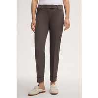 Baumwollstretch-Chino mit Umschlag in Taupe von windsor.