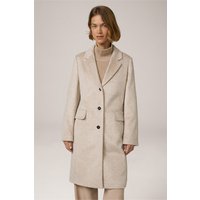 Brushed-Alpakamix-Blazer-Mantel in Hellbeige meliert von windsor.