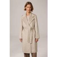 Brushed-Alpakamix-Roben-Mantel in Hellbeige meliert von windsor.