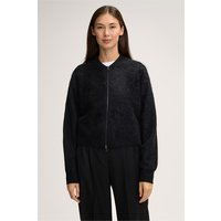Brushed-Cashmere-Zipp-Blouson in Schwarz von windsor.