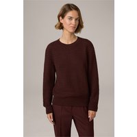 Cashmere-Pullover mit Waffelstruktur in Rotbraun von windsor.