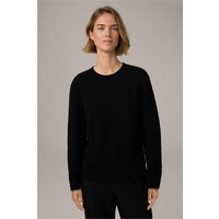 Cashmere-Pullover mit Waffelstruktur in Schwarz von windsor.