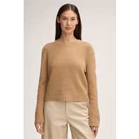 Cashmere-Rundhals-Pullover in Braun von windsor.