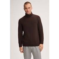 Cashmere-Strick-Rollkragen-Pullover Ecosio in Dunkelbraun von windsor.