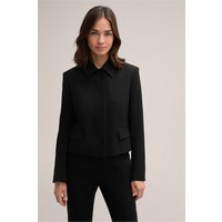 Crêpe-Blazer-Jacke in Schwarz von windsor.