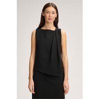 Crêpe-Blusentop mit U-Boot Ausschnitt in Schwarz von windsor.