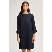 Crêpe-Eggshape-Kleid mit U-Boot Kragen in Navy von windsor.