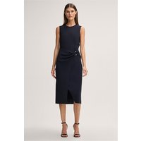 Crêpe-Etui-Kleid in Midi-Länge in Navy von windsor.
