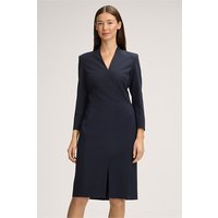 Crêpe-Etui-Kleid mit V-Ausschnitt in Navy von windsor.
