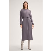 Crêpe-Hemdblusen-Kleid in Midi-Länge in Mauve von windsor.