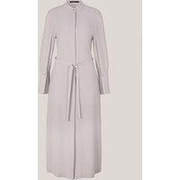 Crêpe-Hemdblusen-Kleid in Midi-Länge in Steingrau Crêpe-Hemdblusen-Kleid in Midi-Länge in Steingrau von windsor.