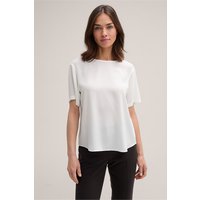 Crêpe-Kurzarm-Bluse in Ecru von windsor.