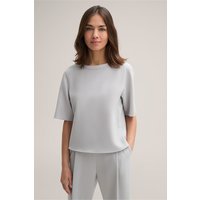 Crêpe-Kurzarm-Bluse in Grau von windsor.
