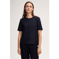 Crepe-Kurzarm-Bluse in Navy von windsor.