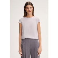 Crêpe-Kurzarm-Bluse in Steingrau von windsor.