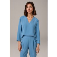 Crêpe-Langarm-Bluse in Blau von windsor.
