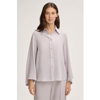 Crêpe-Langarm-Hemdbluse in Steingrau von windsor.