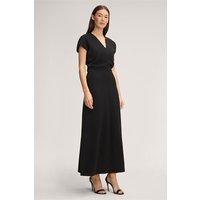Crêpe-Maxi-Kleid mit V-Ausschnitt in Schwarz Crêpe-Maxi-Kleid mit V-Ausschnitt in Schwarz von windsor.