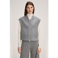 Double-Weste mit Stehkragen in Grau von windsor.