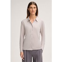 Doubleface-Interlock-Hemdbluse in Steingrau von windsor.