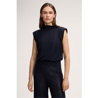 Doubleface-Interlock-Stehkragen-Top in Navy von windsor.