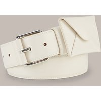 Gürtel aus Nappaleder mit abnehmbarer Envelope Bag in Creme von windsor.