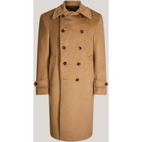 Kamelhaar-Doppelreiher-Mantel Magenta in Camel von windsor.