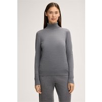 Merino-Feinstrick-Rollkragen-Pullover in Grau-Beige von windsor.