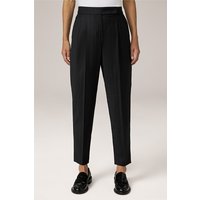 Nadelstreifen-Flanell-Bundfalten-Hose in Anthrazit von windsor.