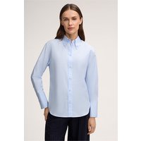 Popeline-Baumwoll-Hemdbluse in Hellblau von windsor.