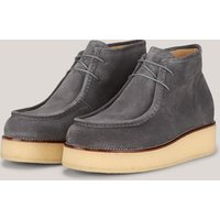 Schnür-Halbschuh aus Veloursleder in Stone by Unützer von windsor.