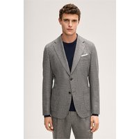 Schurwoll-Baukasten-Sakko Giorno in Grau-Braun strukturiert von windsor.