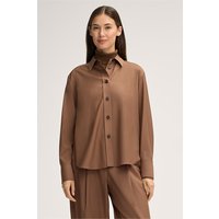 Schurwoll-Hemdbluse in Braun von windsor.