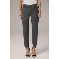 Schurwoll-Mouliné-Anzug-Hose in Anthrazit gemustert von windsor.