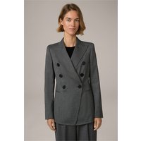 Schurwoll-Mouliné-Doppelreiher-Blazer in Anthrazit gemustert von windsor.