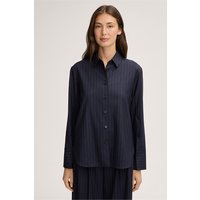 Schurwoll-Pinstripe-Hemdbluse in Navy von windsor.