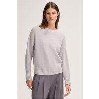 Schurwoll-Pullover mit Cashmere in Steingrau von windsor.