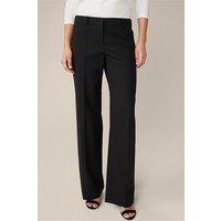 Schurwoll-Stretch-Anzug-Hose in Schwarz von windsor.