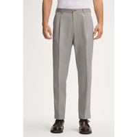 Schurwollmix-Hose Faso mit Bundfalte in Grau meliert von windsor.