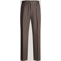 Schurwollmix-Hose Francos mit Bundfalte in Braun von windsor.