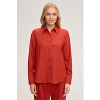 Schurwollstretch-Twill-Hemdbluse in Rot von windsor.