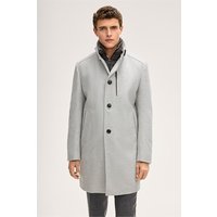 Stehkragen-Mantel Rivano mit Cashmere in Hellgrau von windsor.