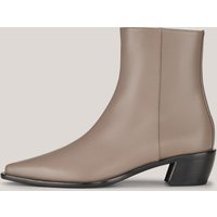 Stiefelette aus Nappaleder in Taupe by Unützer von windsor.