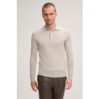 Strick-Poloshirt Nando mit Seide und Cashmere in Beige von windsor.