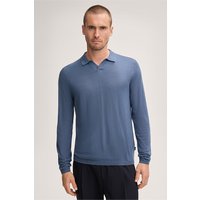 Strick-Poloshirt Nando mit Seide und Cashmere in Blau von windsor.