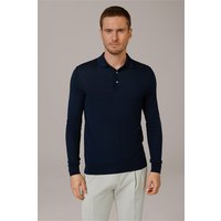 Strick-Poloshirt Nando mit Seide und Cashmere in Navy von windsor.