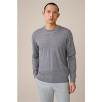 Strick-Pullover Nando mit Seide und Cashmere in Grau meliert von windsor.